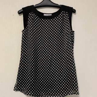 エムプルミエ(M-premier)のm's select ドット柄ノースリーブブラウス(シャツ/ブラウス(半袖/袖なし))