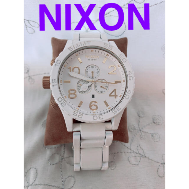 《SALE》✨NIXON 51-30 CHRONO ホワイト/ゴールド 腕時計