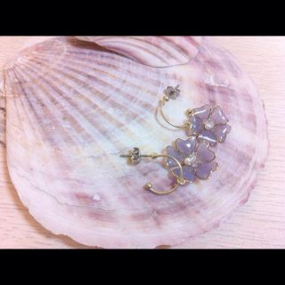 クリアフラワーピアス♡(ピアス)