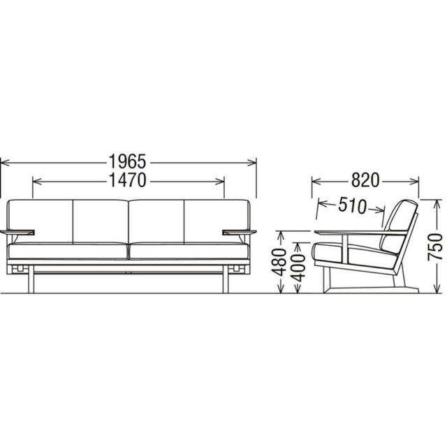 カリモク家具(カリモクカグ)の【値下げ】カリモク karimoku WU47 ソファ オットマン付き 国産家具 インテリア/住まい/日用品のソファ/ソファベッド(ソファセット)の商品写真