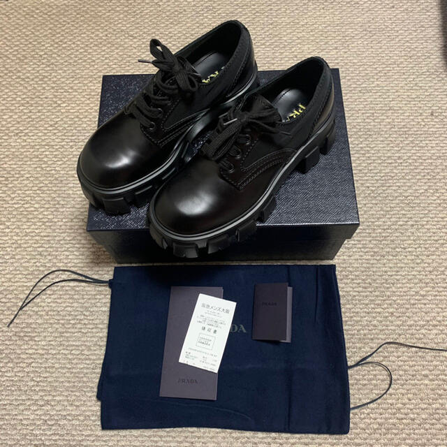 2022 新作】 PRADA - prada プラダ monoris モノリス ダービーシューズ