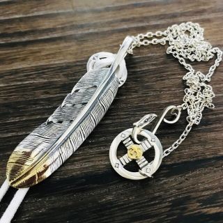 ゴローズ(goro's)の新品 silver 先金フェザー ネックレス ゴローズ 好きにオススメ(ネックレス)