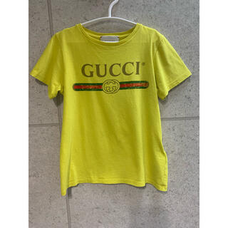 グッチ(Gucci)のGUCCI グッチ　チルドレンズ　キッズ　ロゴTシャツ　イエロー　サイズ8(Tシャツ/カットソー)