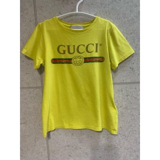 グッチ(Gucci)のGUCCI グッチ　チルドレンズ　キッズ　ロゴTシャツ　イエロー　サイズ8(Tシャツ/カットソー)