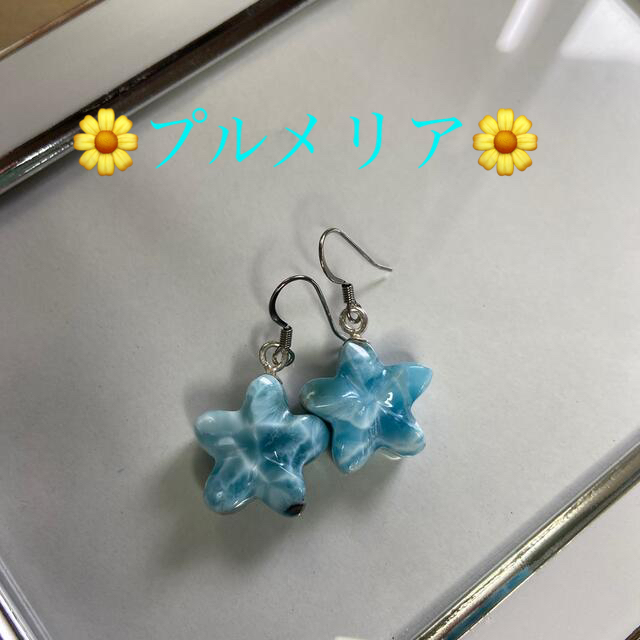 🌼プルメリア🌼ラリマーピアスB エンタメ/ホビーのエンタメ その他(その他)の商品写真