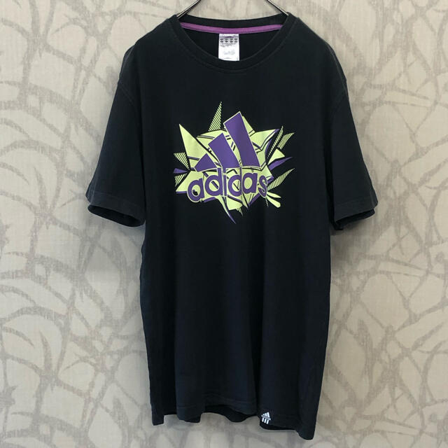 adidas(アディダス)の【激レア】アディダス Tシャツ　半袖　ビッグロゴ　パープル　ビッグサイズ メンズのトップス(Tシャツ/カットソー(半袖/袖なし))の商品写真