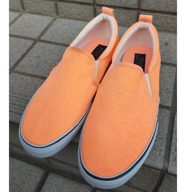 【蛍光ピンク!オレンジ?】POLO SLIP ON 39（約25cm） メンズの靴/シューズ(スリッポン/モカシン)の商品写真