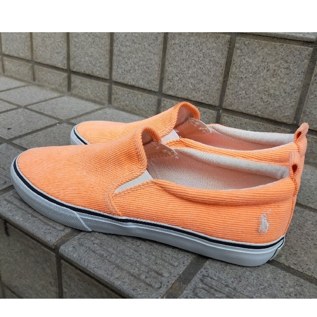 【蛍光ピンク!オレンジ?】POLO SLIP ON 39（約25cm） メンズの靴/シューズ(スリッポン/モカシン)の商品写真