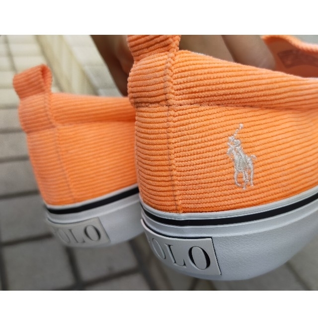 【蛍光ピンク!オレンジ?】POLO SLIP ON 39（約25cm） メンズの靴/シューズ(スリッポン/モカシン)の商品写真