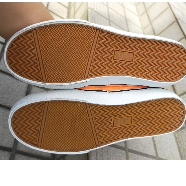 【蛍光ピンク!オレンジ?】POLO SLIP ON 39（約25cm） メンズの靴/シューズ(スリッポン/モカシン)の商品写真