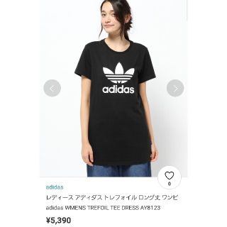 アディダス(adidas)のadidas レディース アディダス トレフォイル ロング丈 ワンピ(ミニワンピース)