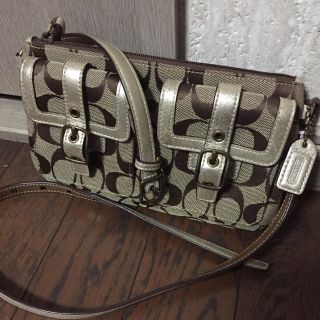 コーチ(COACH)のお値下げ☆良品 ゴールド ウエスト ポーチ ミニ バッグ COACH(ボディバッグ/ウエストポーチ)