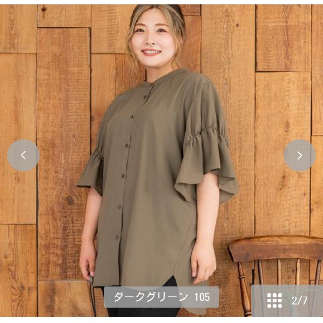 しまむら - フレア袖チュニックシャツ👚大きいサイズの通販 by ラクマ