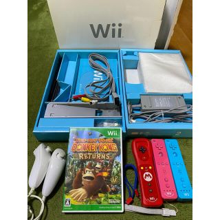 ウィー(Wii)のNintendo Wii 本体とドンキーコングリターンズ　リモコンおまけ(家庭用ゲーム機本体)