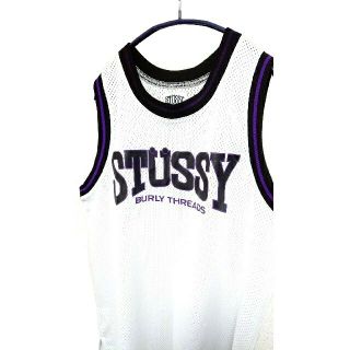 STUSSY バスケユニホーム風 メッシュタンクトップ XL ステューシー