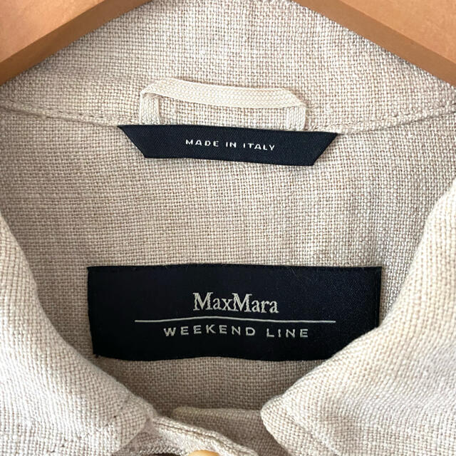 Max Mara(マックスマーラ)のMax Mara マックスマーラ リネン シャツジャケット 美品 イタリア製 レディースのジャケット/アウター(その他)の商品写真