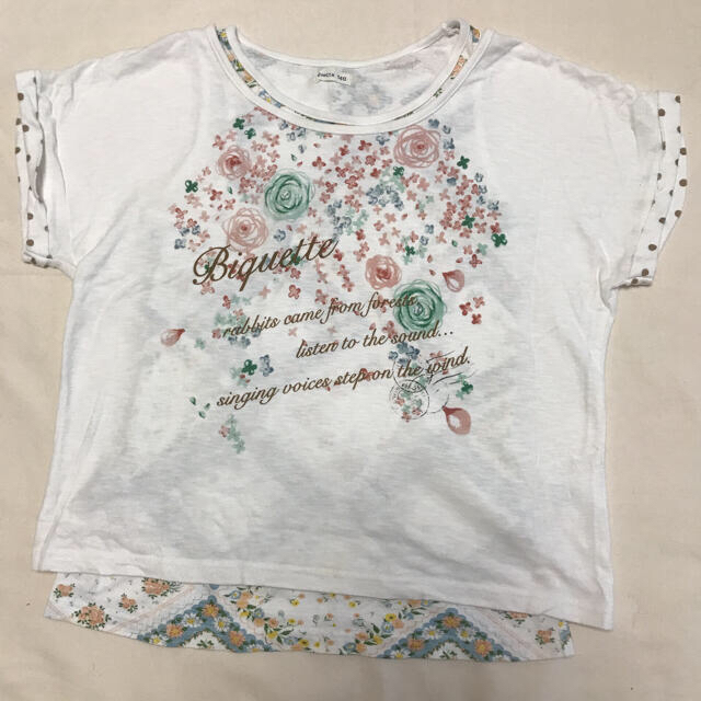 Biquette(ビケット)のビケット　Biquette  Ｔシャツ　タンクトップ 2点セット　⑧ キッズ/ベビー/マタニティのキッズ服女の子用(90cm~)(Tシャツ/カットソー)の商品写真