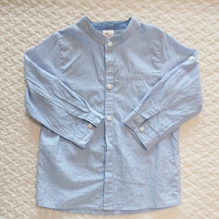 エイチアンドエム(H&M)の《H＆M》ノーカラー 長袖シャツ サイズ92(ブラウス)