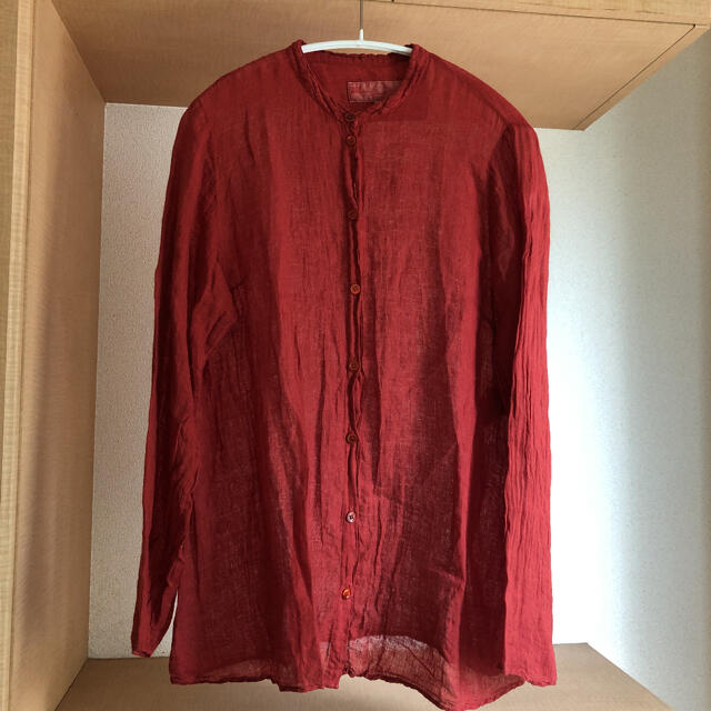 manuelle guibal / linen shirts  赤 レディースのトップス(シャツ/ブラウス(長袖/七分))の商品写真
