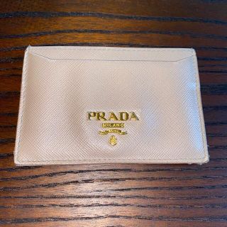 プラダ(PRADA)のPRADA パスケース　ピンクベージュ(名刺入れ/定期入れ)