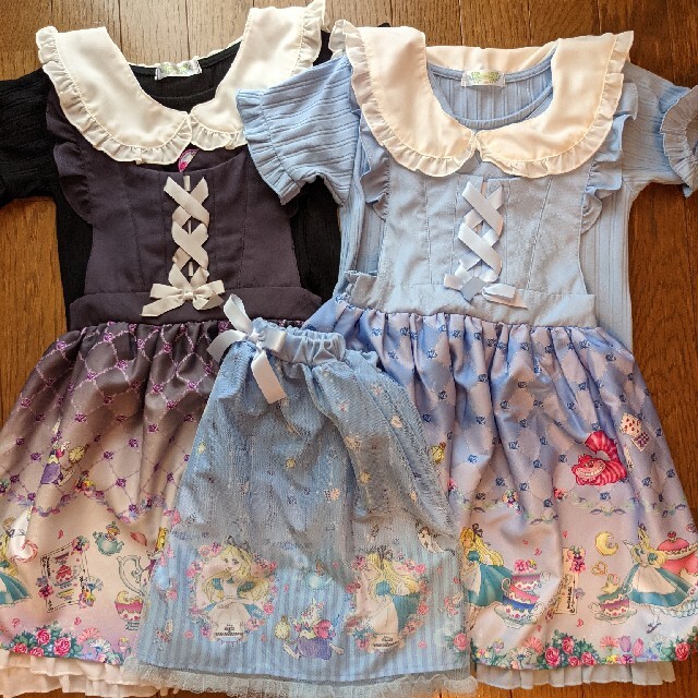 しまむら(シマムラ)の♡専用♡エコネコ　アリス　130　５点セット キッズ/ベビー/マタニティのキッズ服女の子用(90cm~)(ワンピース)の商品写真