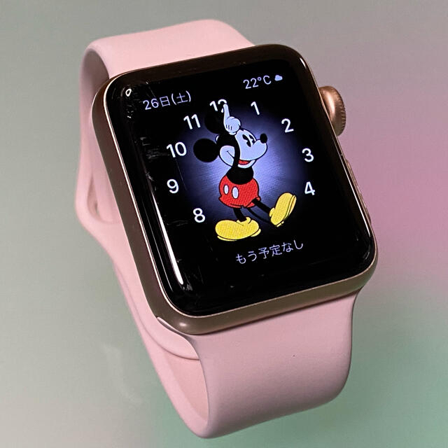 人気 Apple Watch series3 GPSモデル 38mm ゴールド