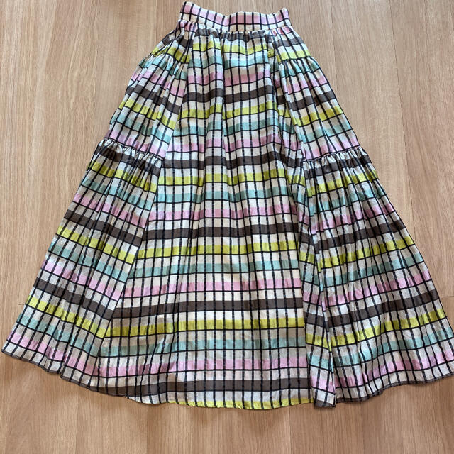 ロングスカート新品☆SHE Tokyo Michelle Multi Check サイズ34