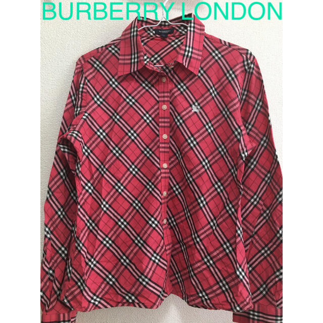 BURBERRY(バーバリー)のBURBERRY LONDON 赤/ピンク　チェックシャツ レディースのトップス(シャツ/ブラウス(長袖/七分))の商品写真