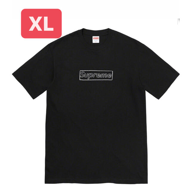 supreme KAWS Chalk Box Logo tee   黒XLTシャツ/カットソー(半袖/袖なし)