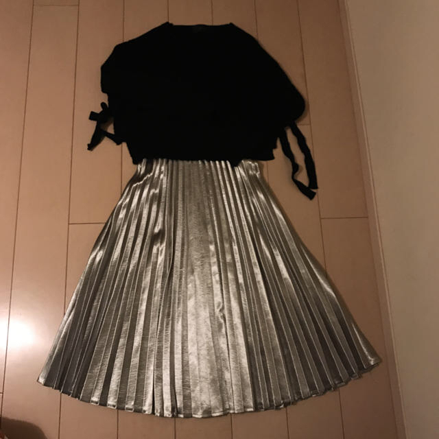 シルバープリッツロングスカート レディースのスカート(ロングスカート)の商品写真