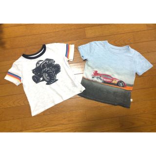 ギャップキッズ(GAP Kids)のギャップ キッズ Tシャツ 2枚セット 車柄 100センチ 3Y 青色(Tシャツ/カットソー)