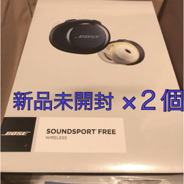 青BOSE SoundSport Free wirelessワイヤレスヘッドホン