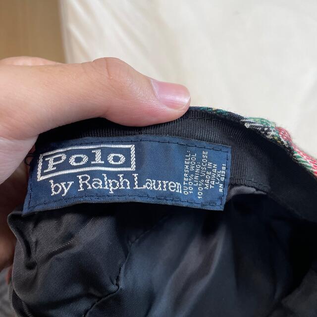 Ralph Lauren(ラルフローレン)の90s Ralph Lauren パッチワークキャスケット メンズの帽子(ハンチング/ベレー帽)の商品写真