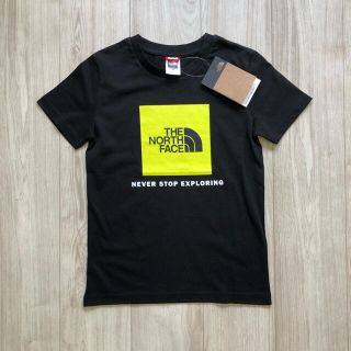 ザノースフェイス(THE NORTH FACE)の【海外限定】ノースフェイス　ボックスロゴ　Tシャツ　ブラック　160cm(Tシャツ/カットソー)