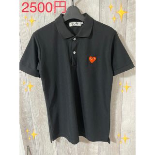 コムデギャルソン(COMME des GARCONS)の★☆PLAY コムデギャルソン　メンズポロシャツ　黒　Mサイズ☆★(ポロシャツ)