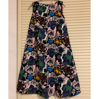 マリメッコ(marimekko)の美品★マリメッコ ユニクロ ワンピース ノースリーブ ロング(ひざ丈ワンピース)