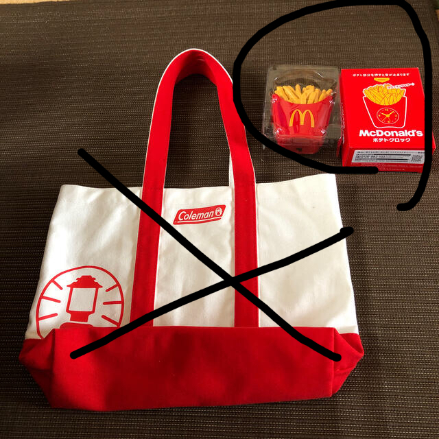 Coleman(コールマン)のたか✳︎だん様専用　マクドナルド　目覚まし時計のみ レディースのバッグ(トートバッグ)の商品写真