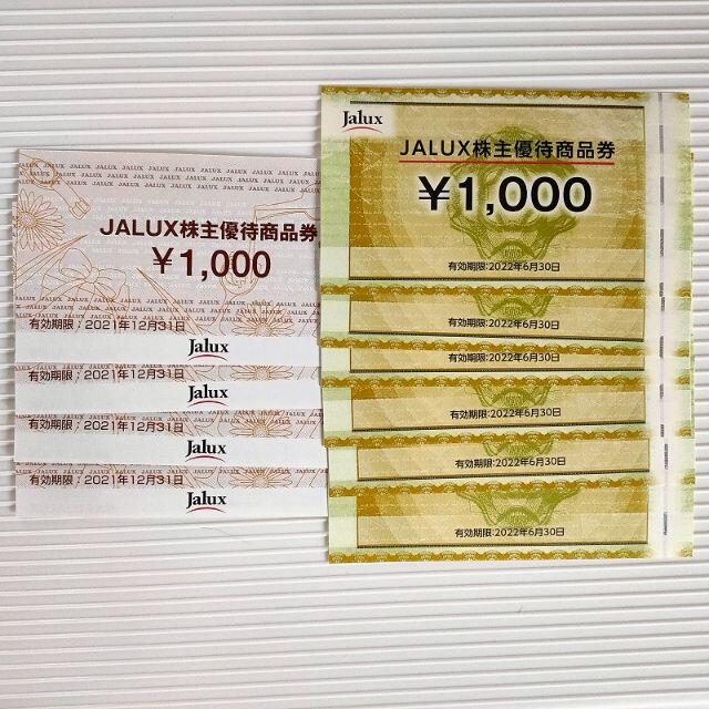 JALUX　株主優待券10000円分　期限22年6末