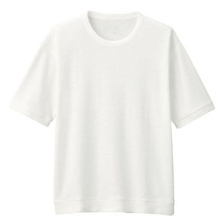 ムジルシリョウヒン(MUJI (無印良品))の ムラ糸　ワッフル編み半袖Ｔシャツ 紳士Ｍ・オフ白(Tシャツ/カットソー(半袖/袖なし))