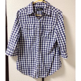 セシルマクビー(CECIL McBEE)のセシルマクビー 7分丈シャツ ギンガムチェック シャツ　値下げ(シャツ/ブラウス(長袖/七分))