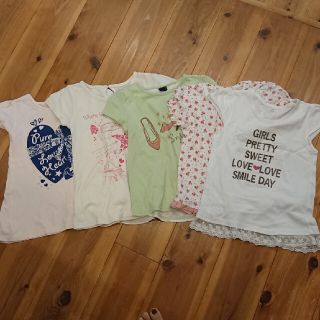 120cm 女の子 半袖 Tシャツ 5枚セット(Tシャツ/カットソー)