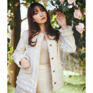 herlipto Cotton-blendBleltedtweedJacket(テーラードジャケット)