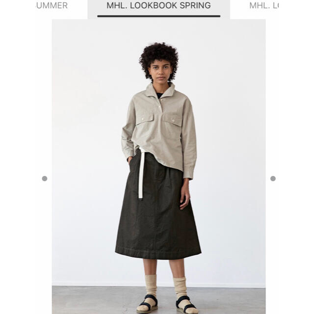 MARGARET HOWELL - MHL. DRY COTTON SLUB シャツ【2021SS】☆美 MARGARET HOWELL - MHL. DRY COTTON SLUB シャツ【2021SS】☆美