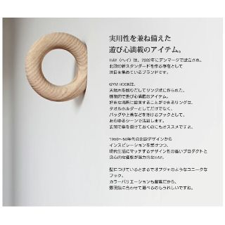 アクタス(ACTUS)の【新品】HAY ジムフック gymhook ナチュラル S(その他)