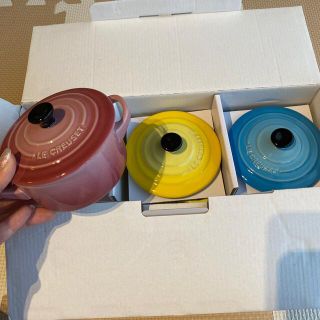 ルクルーゼ(LE CREUSET)のル・クルーゼ　ココット3点セット　未使用(食器)