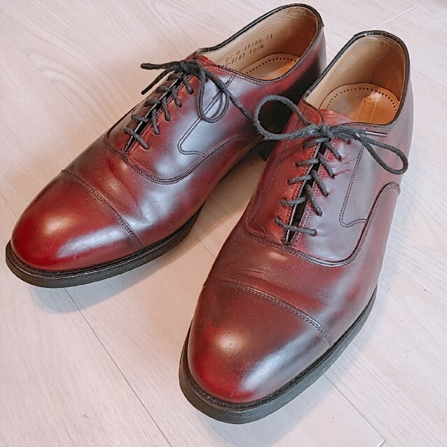 Johnston&Murphy us9.5 ストレートチップ　バーガンディ