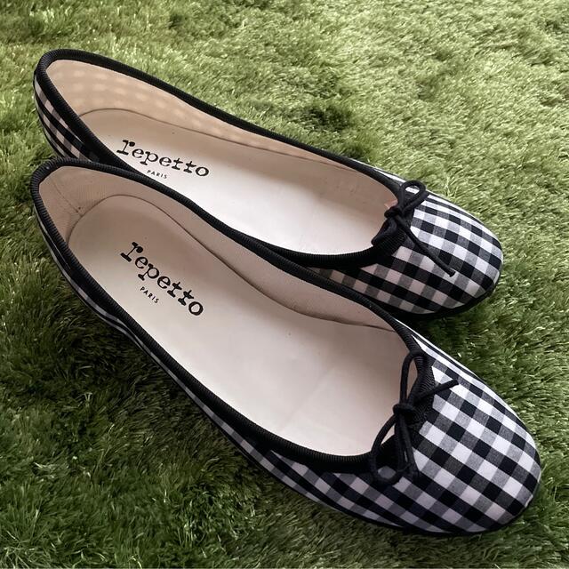 repetto(レペット)のrepetto サンドリオン　ギンガムチェック　36.5 レディースの靴/シューズ(バレエシューズ)の商品写真