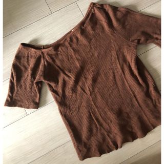 アルシーヴ(archives)の【値下げしました】サーマル　トップス　半袖　チョコレートブラウン(Tシャツ(半袖/袖なし))