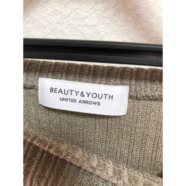 BEAUTY&YOUTH UNITED ARROWS(ビューティアンドユースユナイテッドアローズ)のリブドローストリングボートネック6分袖カットソー レディースのトップス(カットソー(長袖/七分))の商品写真