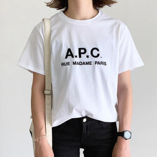 APC(A.P.C) ロゴTシャツ Tシャツ(レディース/半袖)（ホワイト/白色系 